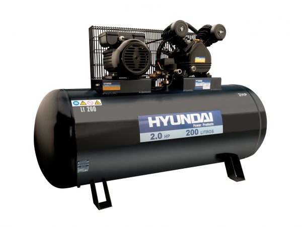 COMPRESOR DE AIRE HYUNDAI 200 LTS. 2.0HP 220V MOD. 78HYAC200C