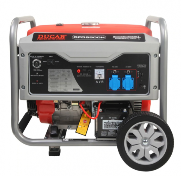 GENERADOR BENCINERO DUCAR 5.5KW 220V MOD.DFD6500H