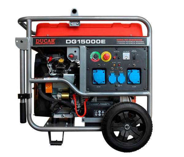 GENERADOR BENCINERO DUCAR 12KVA 220V MOD.DG15000E