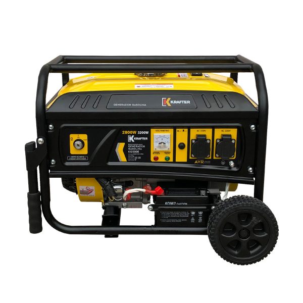GENERADOR KRAFTER BENCINERO 3.2KVA 220V MOD.KI3500E - Imagen 2