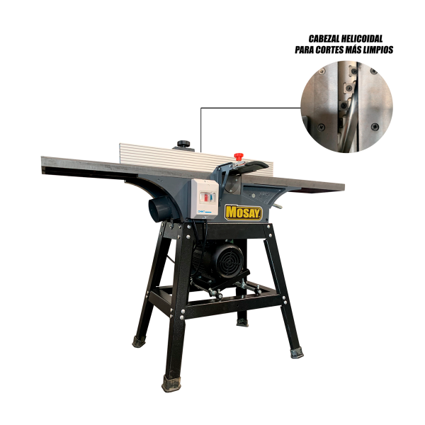 CANTEADORA MOSAY 2200W 2HP 220V 200MM 8" C/CABEZAL HELICOIDAL - Imagen 2