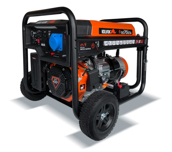 GENERADOR BENCINERO KOLVOK 6.5KVA 220V P/ELECTRICA + ATS MOD.GO70GTA - Imagen 3