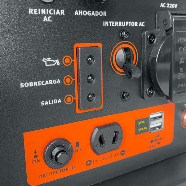 GENERADOR INVERTER KOLVOK GASOLINA 3.5KW 220V MOD.XT35IG - Imagen 6