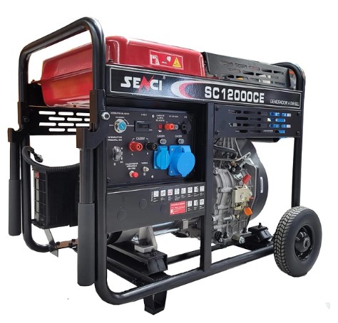GENERADOR SENCI DIESEL 10KW 220V P/ELECTRICA MOD.SC12000CE