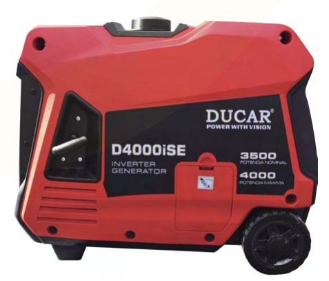 GENERADOR INVERTER DUCAR BENCINERO 4000W 220V P/ELECTRICA MOD.D4000I - Imagen 2
