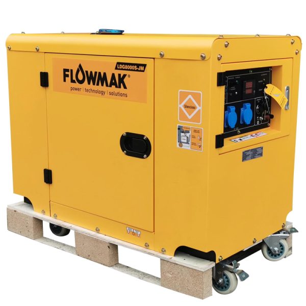 GENERADOR DIESEL FLOWMAK 6.5KVA/KW 220 INSONORO + ATS MOD.LDG8000S-JM