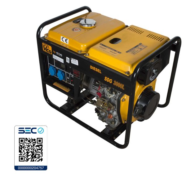GENERADOR DIESEL SDS POWER 2800W 220V P/MANUAL MOD.SDG3000L - Imagen 2