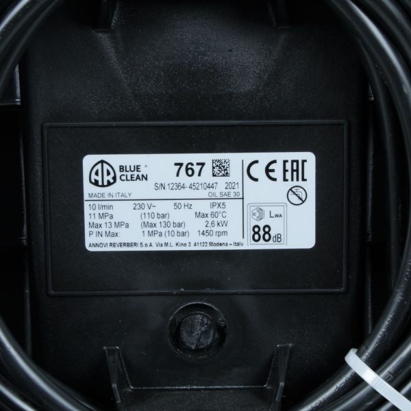 HIDROLAVADORA AGUA FRIA ANNOVI REVERBERI 130BAR 220V MOD.767 - Imagen 7