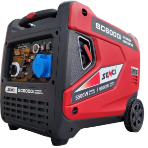 GENERADOR INVERTER SENCI SILENCIOSO 6000W 220V P/ELECTRICA CONEXION ATS MOD.SC6000I