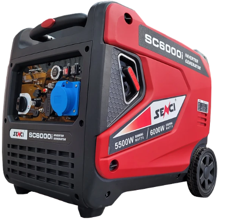 GENERADOR INVERTER SENCI SILENCIOSO 6000W 220V P/ELECTRICA CONEXION ATS MOD.SC6000I