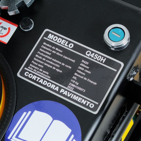 CORTADORA DE PAVIMENTO Y ASFALTO GASOLINA SDS POWER 15 hp Q4 - Imagen 4