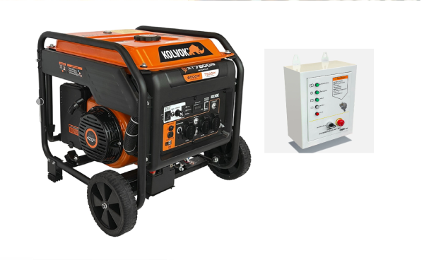 GENERADOR INVERTER KOLVOK GASOLINA 8KW 220V CON ATS MOD.XT7800IG