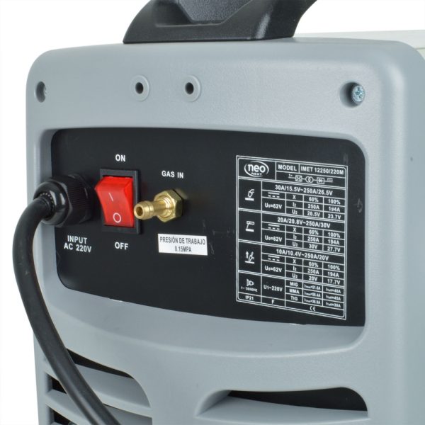 SOLDADORA NEO ARCO MIG TIG MMA 250A IMET 12250/220 - Imagen 5