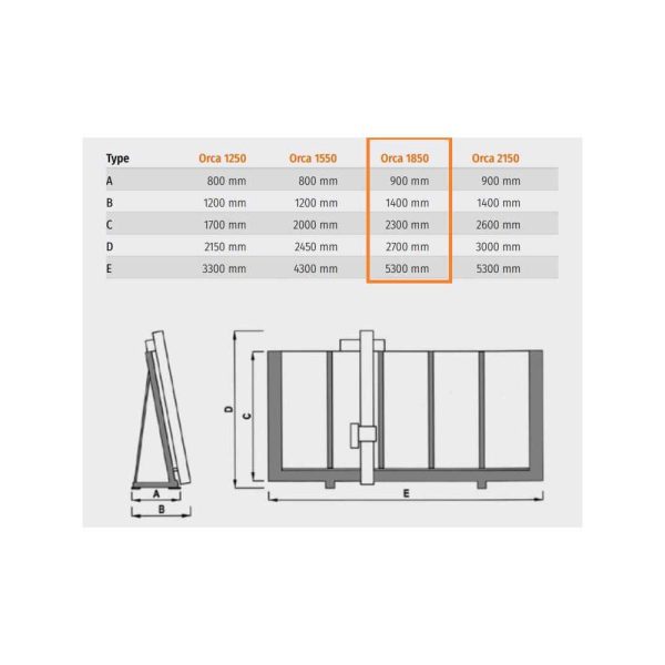 DIMENSIONADORA FULL HOLANDESA ORCA 1850 380V - Imagen 2