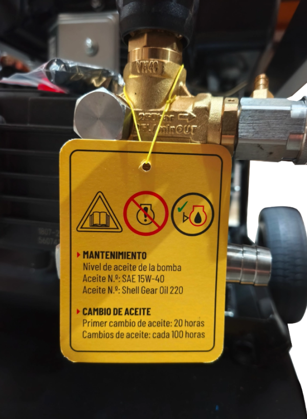 HIDROLAVADORA LUSTER DIESEL 10HP 276BAR P/ELECTRICA MOD.DE250B - Imagen 7