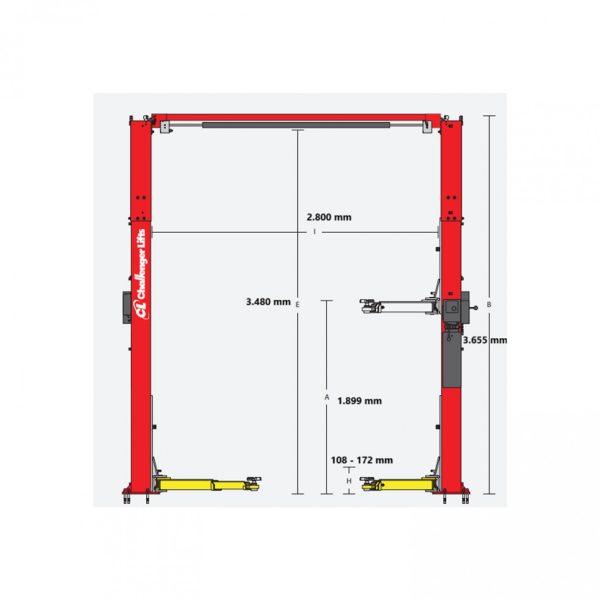 ELEVADOR 2 COLUMNAS CHALLENGER LIFT 4500KG 220V MOD.VLE10 - Imagen 2