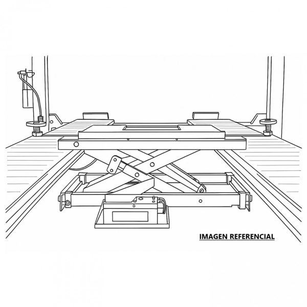 ELEVADOR 4 COLUMNAS ALINEACION ACO HAUVREX 5500KG 220V MOD.HFL4155E - Imagen 2