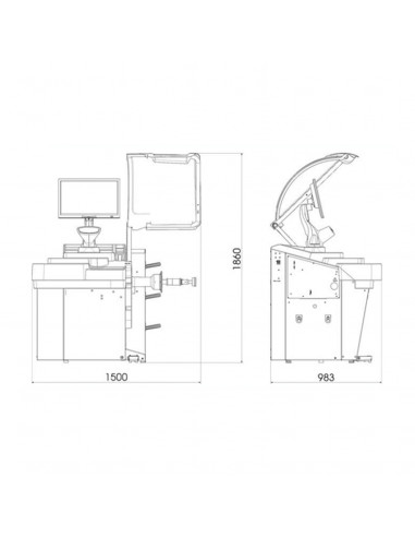 BALANCEADORA DIGITAL FAIP 3/4HP 220V CON MONITOR MOD.B445C-EVO ITALIANA - Imagen 3