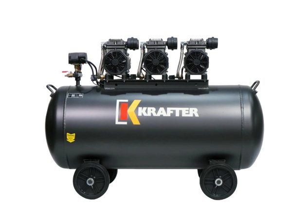 COMPRESOR DE AIRE KRAFTER LIBRE DE ACEITE 200LTS