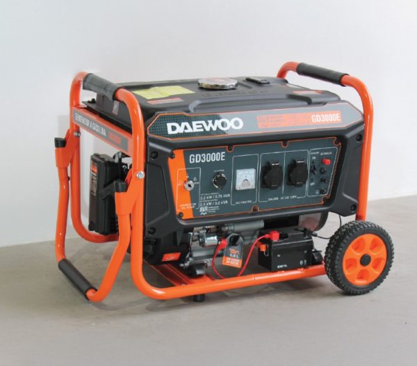 GENERADOR GASOLINA DAEWOO 3.2KVA 220V CONEX.ATS MOD.GDA3000E