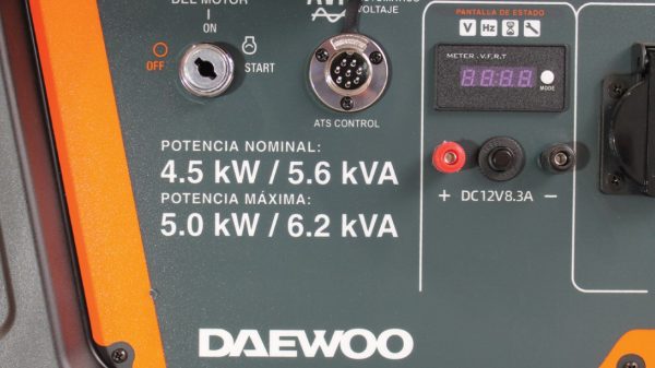 GENERADOR GASOLINA DAEWOO 6.2KVA 220V CONEX.ATS MOD.GDA6500E - Imagen 7