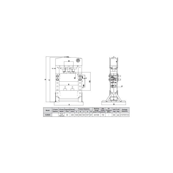 PRENSA HIDRAULICA HANDIJACK 50TON MOD.HJO825 - Imagen 13