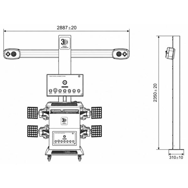 ALINEADORA 3D ACO WA-2023 AUTO PRO - Imagen 2