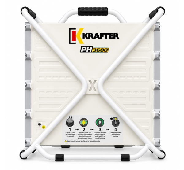 ESTACION DE ENERGÍA PORTATIL 3600W KRAFTER MOD.PG3600 - Imagen 3