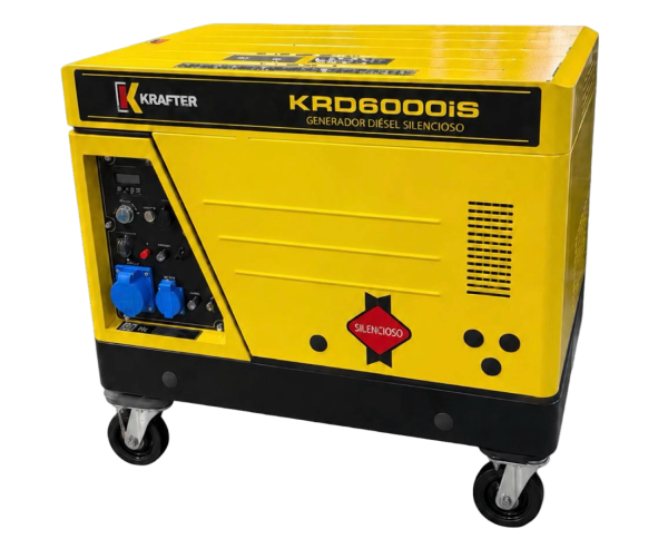 GENERADOR INVERTER KRAFTER DIESEL 6.5KVA 220V P/ELECTRICA MOD.KRD6000iS